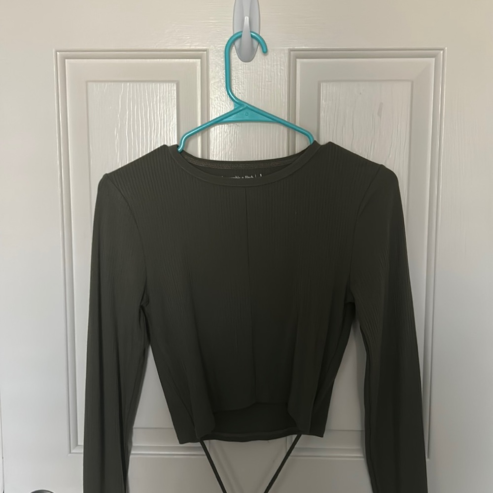 abercrombie waist tie top